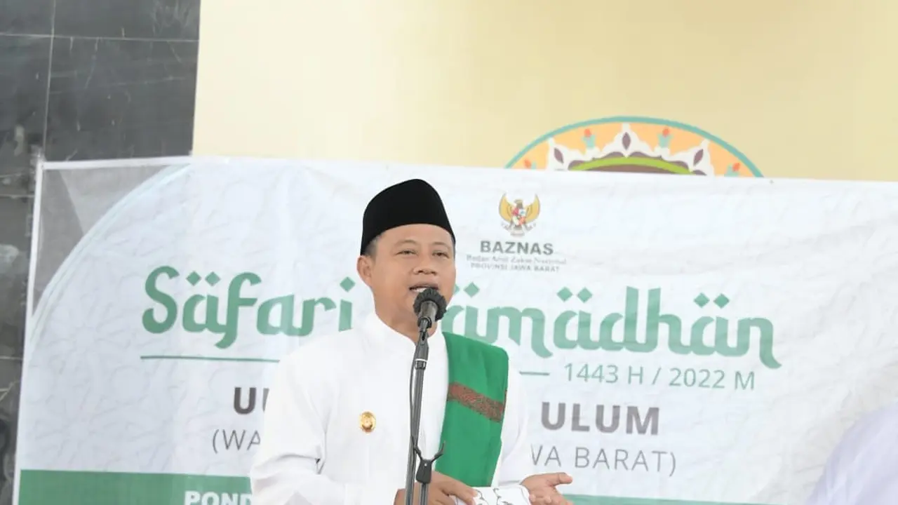 Wakil Gubernur Jawa Barat Uu Ruzhanul Ulum mengajak generasi milenial Jawa Barat, menyukseskan program ‘Milenial Smartren’ atau Smart Pesantren Ramadan 1443 H.
