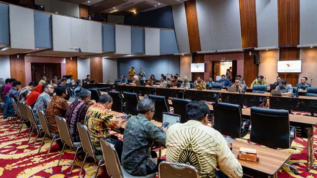 Sekretaris Kementerian Koordinator Bidang Perekonomian Susiwijono Moegiarso dalam acara Rapat Koordinasi Diseminasi Keamanan Siber dan Sandi di Kantor Kemenko Perekonomian pada Jumat (7/7/2023). (Dok Kemenko Perekonomian)