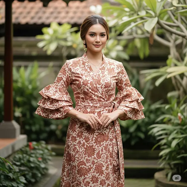 Wrap Dress Batik Sogan