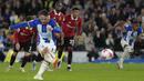 <p>Pertandingan berlangsung menarik sejak awal. Baik Brighton maupun MU sama-sama tampil menyerang. (AP Photo/Kirsty Wigglesworth)</p>