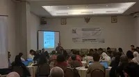 Diseminasi Publik bertajuk Mengkaji Aksesi Indonesia Menuju OECD Dalam Perspektif Masyarakat Sipil, di Jakarta, Selasa (23/7/2024). (Arief/Liputan6.com)