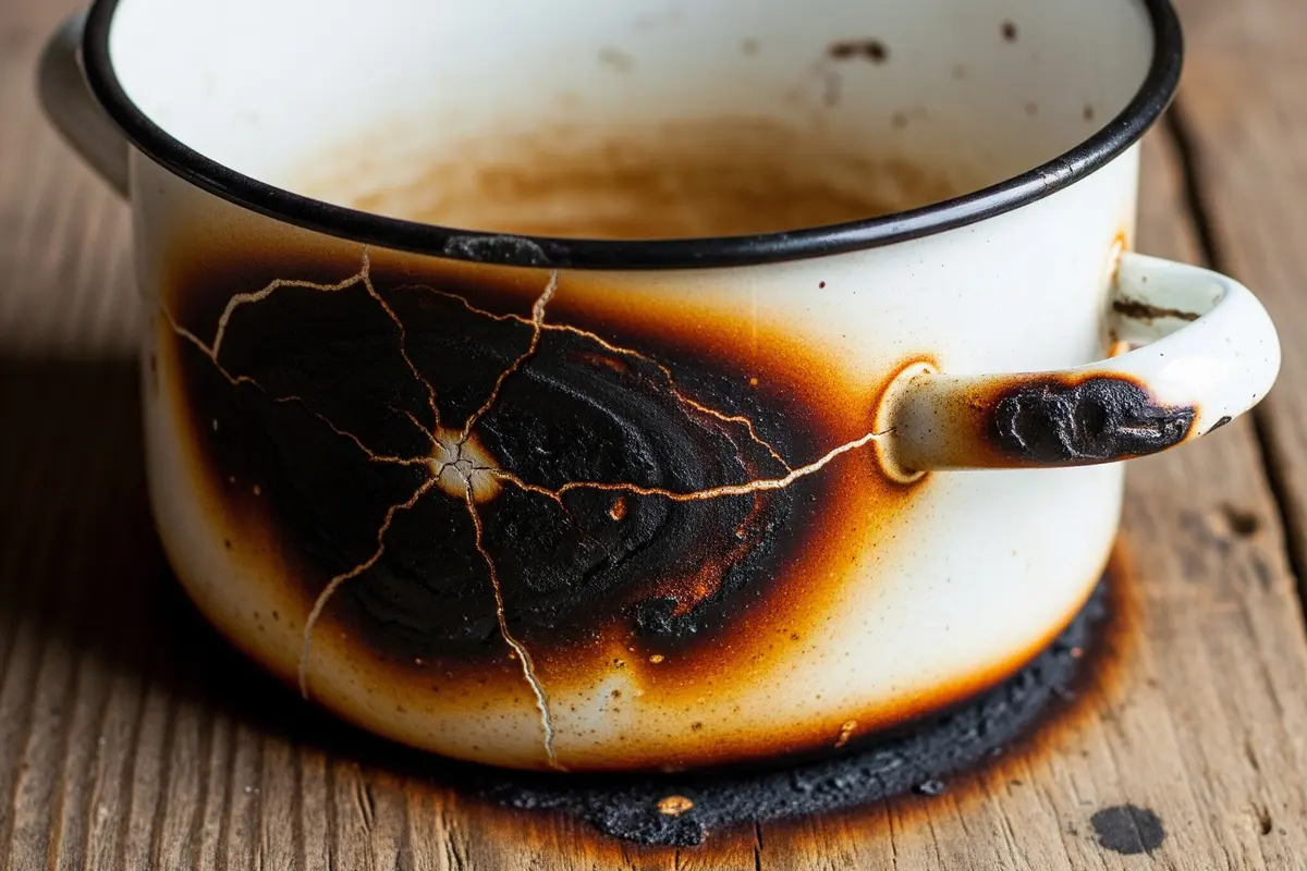 Panci enamel gosong (Image by Gemini AI)