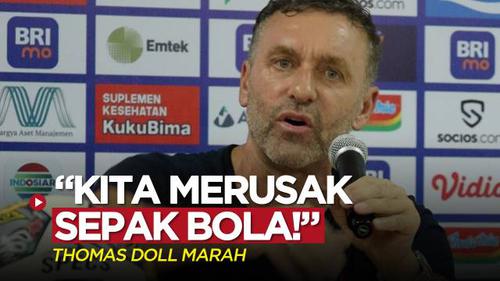 VIDEO: Pelatih Persija, Thomas Doll Marah setelah Laga Kontra Barito Putera