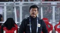 Pelatih Timnas Indonesia U-20, Indra Sjafri pada laga kontra Yaman di Kualifikasi Piala Asia U-20 2024. (Muhammad Iqbal Ichsan/Bola.com)