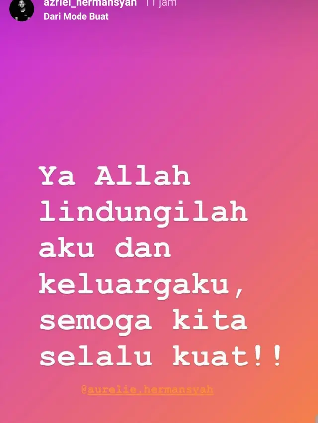 Unggahan Azriel Hermansyah. (Foto: Instagram @azriel_hermansyah)