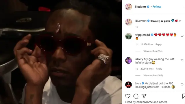 Unggahan Lil Uzi Vert. (Instagram/ liluzivert)
