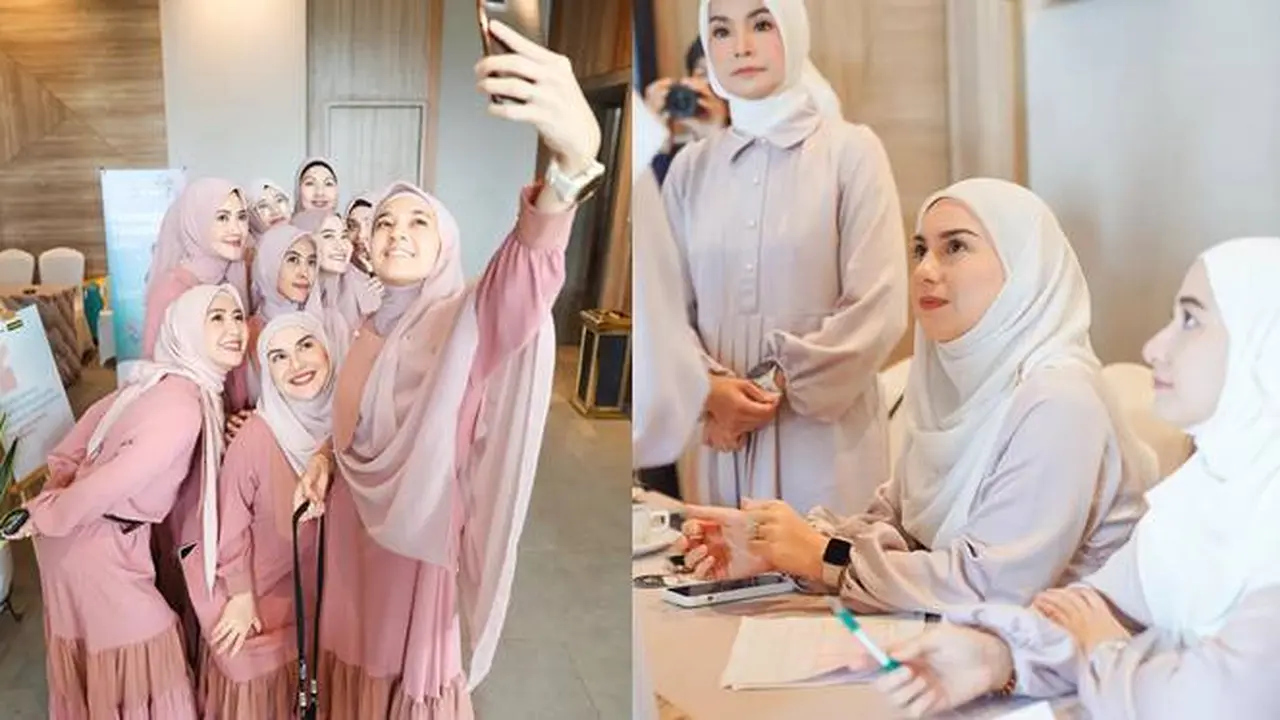 7 Potret Irish Bella Jadi Panitia Kajian Perempuan Tangguh Ini Curi Perhatian