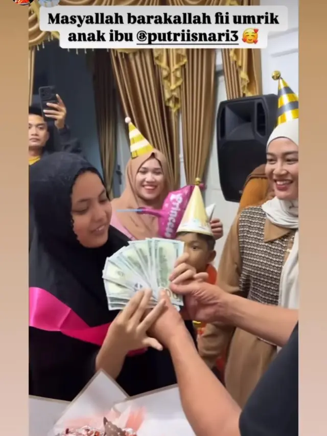 Putri Isnari Dapat Hadiah Uang Tunai Ratusan Dolar di Momen Ulang Tahun (instagram story/putriisnari3)
