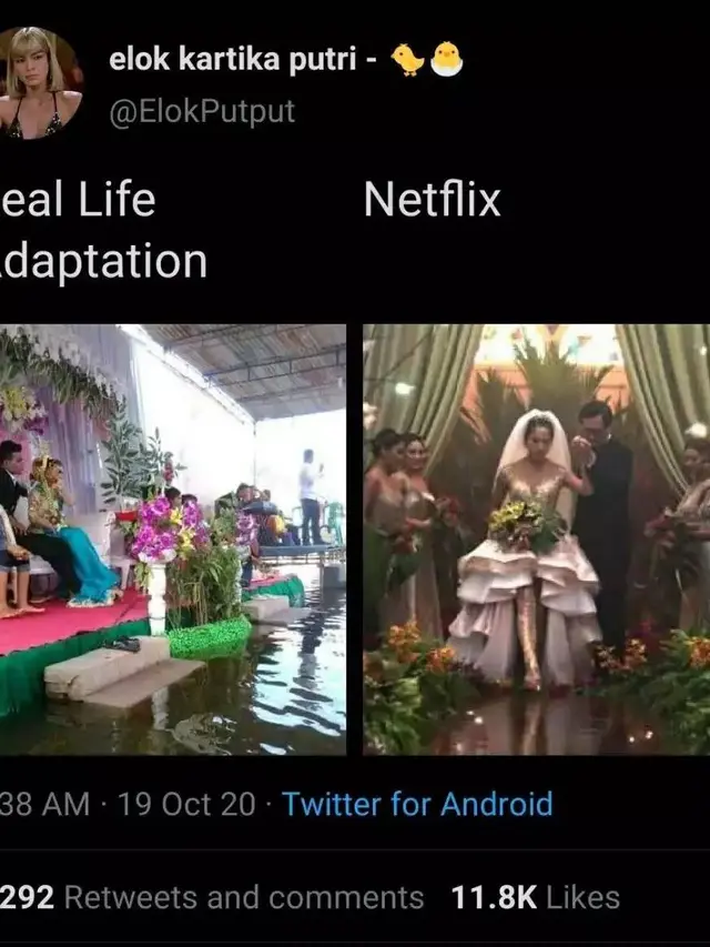 6 Momen Apes saat Resepsi Pernikahan Ini Bikin Nyesek
