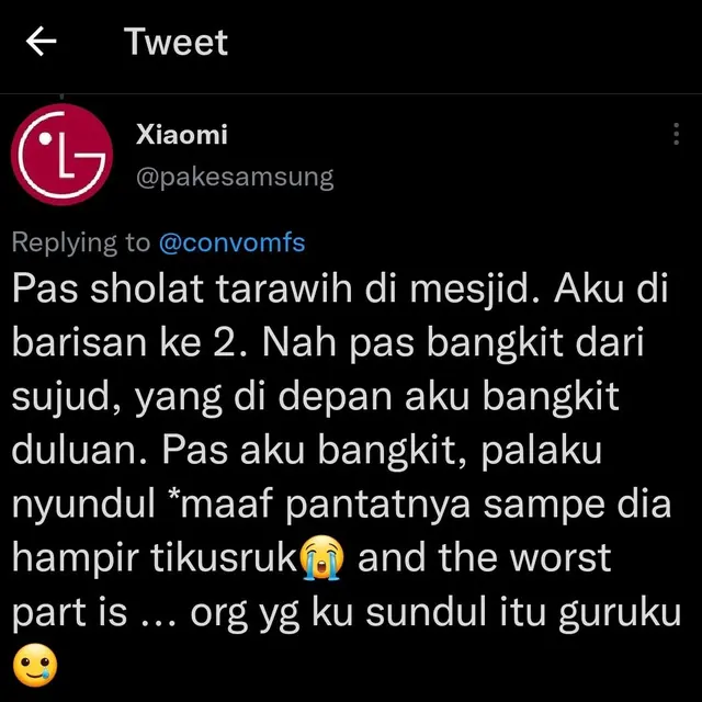 6 Cerita Lucu Netizen ketika Shalat Tarawih di Masjid Ini Bikin Ketawa