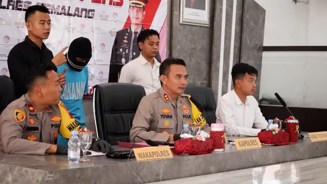 Polres Pemalang bekuk komplotan pembobol minimarket lintas provinsi. (Foto: Liputan6.com/Polres Pemalang)