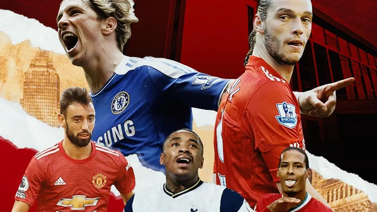 Ilustrasi - Bruno Fernandes, Van Dijk, Fernando Torres, Steven Bergwijn, Andy Carroll