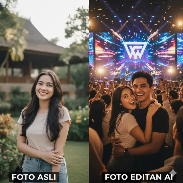 Prompt AI Edit Foto Nonton Konser
