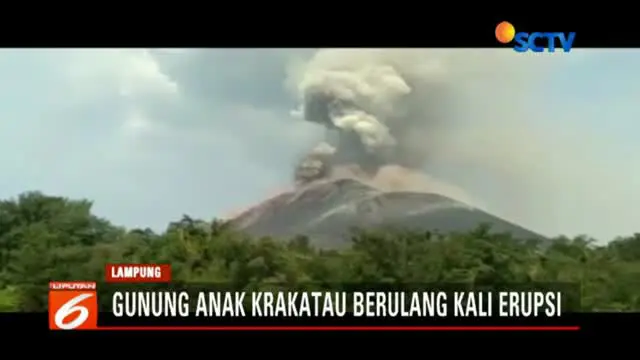 Detik-Detik Gunung Anak Krakatau Meletus hingga Berulang Kali