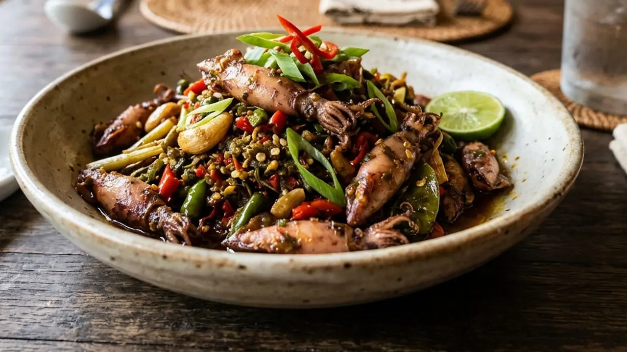 resep cumi asin chili padi (AI Generated)