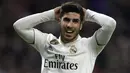 7. Marcos Asensio - Sebuah perjudian melepas salah satu pemain muda terbaik Spanyol tapi untuk posisinya Real Madrid sudah ada Eden Hazard dan Vinicius Junior, tapi jika memerlukan uang banyak melegonya adalah solusi tepat. (AFP/Oscar Del Pozo)