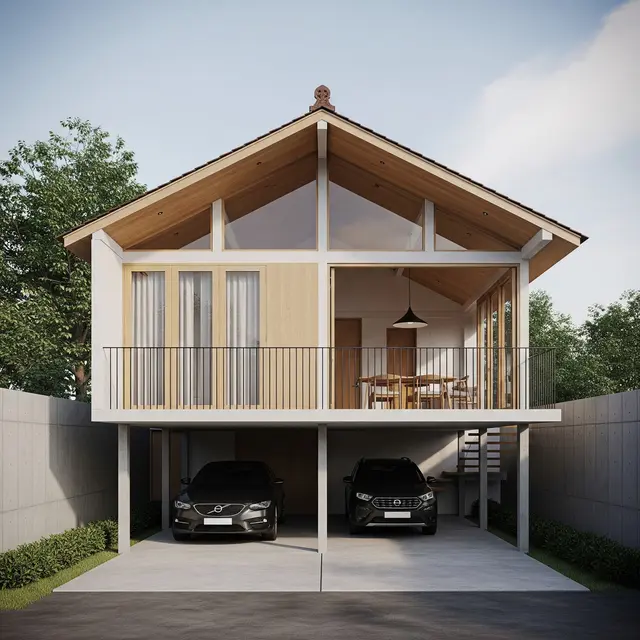 Rumah Panggang Pe Modern (AI Generated)