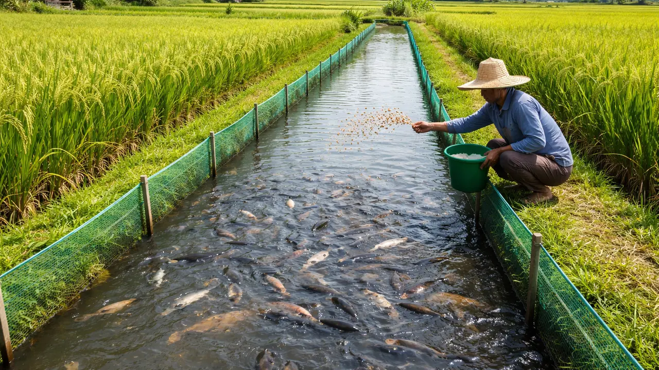 Model Usaha Ternak Campuran Sawah (Foto: ChatGPT)