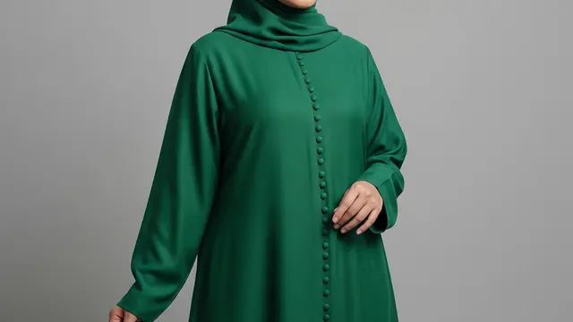Model Gamis Abaya Syari untuk Tubuh Gemuk