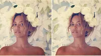 Seperti apa foto Beyonce tanpa makeup yang ia pamerkan di akun Instagram?