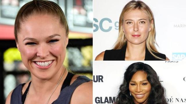 Ronda Rousey-Maria Sharapova-Serena Williams