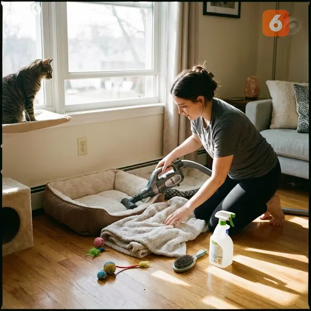 Menjaga Kebersihan Lingkungan jadi Tips Kucing Pipis Berulang di Tempat yang Sama/Gemini AI