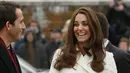 Kate Middleton saat menghadiri kopi pagi di Family Friends, sebuah organisasi sukarela menyediakan layanan mentoring untuk keluarga di daerah kekurangan, di Kensington, London tengah pada 19 Januari 2015. (AFP Photo/Geoff Pugh) 