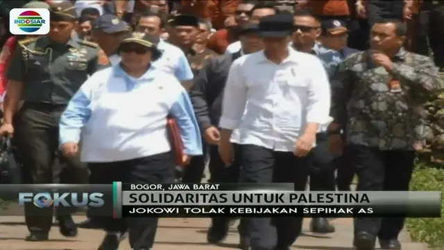 Presiden Jokowi mengajak negara lain untuk turut menolak kebijakan sepihak Trump soal klaim Yerusalem sebagai Ibu Kota Israel.