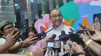 Bakal Capres Koalisi Perubahan untuk Persatuan (KPP) Anies Baswedan usai berkunjung di Jakarta X Beauty di Jakarta Convention Center (JCC), Kamis (3/8/2023). (Liputan6.com/Winda Nelfira)