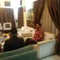 Panglima TNI Marsekal Hadi Tjahjanto berkunjung ke kediaman Ketua MUI Ma'ruf Amin. (Liputan6.com/Nanda Perdana Putra)