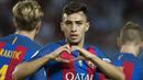 3. Munir El Hadidi, Tottenham berusaha untuk mendatangkan penyerang Barcelona ini ke London. Menurut Daily Mail, Barca akan memasukan klausul pembelian kembali dalam surat perjanjian transfer pemain binaan La Masia itu. (AFP/Jorge Guerrero) 