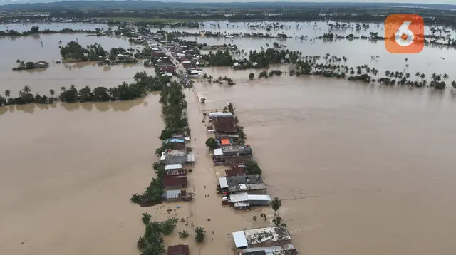 Banjir dan longsor terjang 6 kabupaten di Sulawesi Selatan (Liputan6.com/Fauzan)