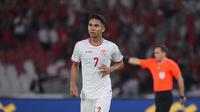 Gelandang Timnas Indonesia, Marselino Ferdinan, mencetak gol ke Gawang Arab Saudi pada matchday 6 Kualifikasi Piala Dunia 2026 Zona Asia di Stadion Utama Gelora Bung Karno (SUGBK), pada Selasa (19/11/2024) malam WIB. (Bola.com/Abdul Aziz)