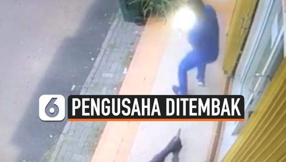 VIDEO: Detik-detik Penembakan Pengusaha Pelayaran di Kelapa Gading