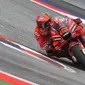 Bagnaia menjadi yang tercepat setelah melahap 28 lap dengan catatan waktu 42 menit 14,886 detik. (AFP/Vladimir Simicek)