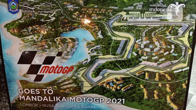 Gambar sirkuit Mandalika untuk MotoGP 2021. (Liputan6.com/Dinny Mutiah)