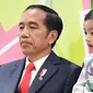 Presiden Jokowi mengajak cucunya Jan Ethes menyaksikan upacara pembukaan Asian Para Games 2018 (foto: twitter Jokowi)