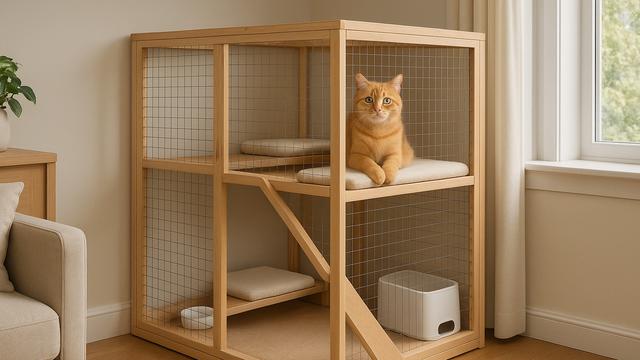8 Inspirasi Desain Kandang Kucing Indoor Tingkat yang Unik, Desain Ini ...