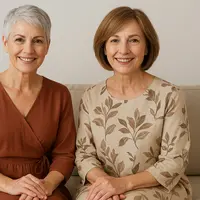 Pixie Cut vs Layered Bob di Wanita Usia 50 Tahun (Created by AI)