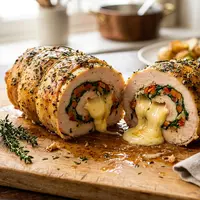 Chicken Roulade Isi Keju dan Sayuran (AI Generated)