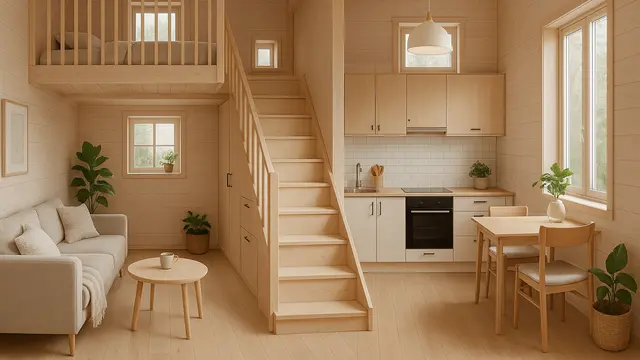 8 Model Rumah Kecil 3x6 dengan Mezzanine 2 Lantai Mini/Ilustrasi gambar oleh AI