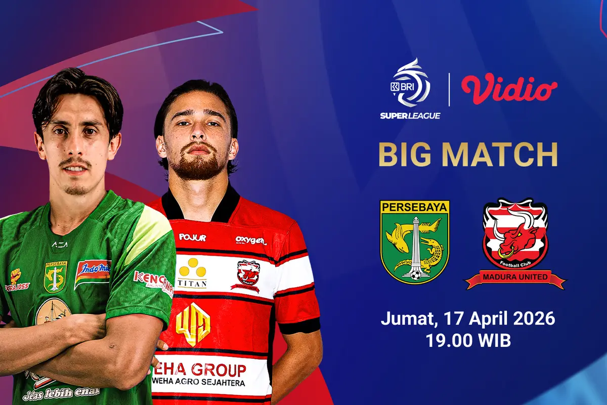 Persebaya vs Madura United menjadi laga big match pekan ini di BRI Super League, eksklusif hanya di Vidio.