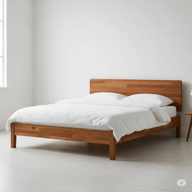 Gambar Model Tempat Tidur Kayu Jati. Foto: Gemini