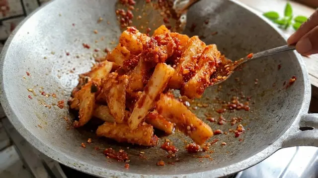 Resep ubi goreng bumbu balado