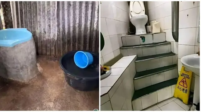Potret WC Tinggi Ini Bikin Tepuk Jidat. (Sumber: Instagram/lelucon.seru)