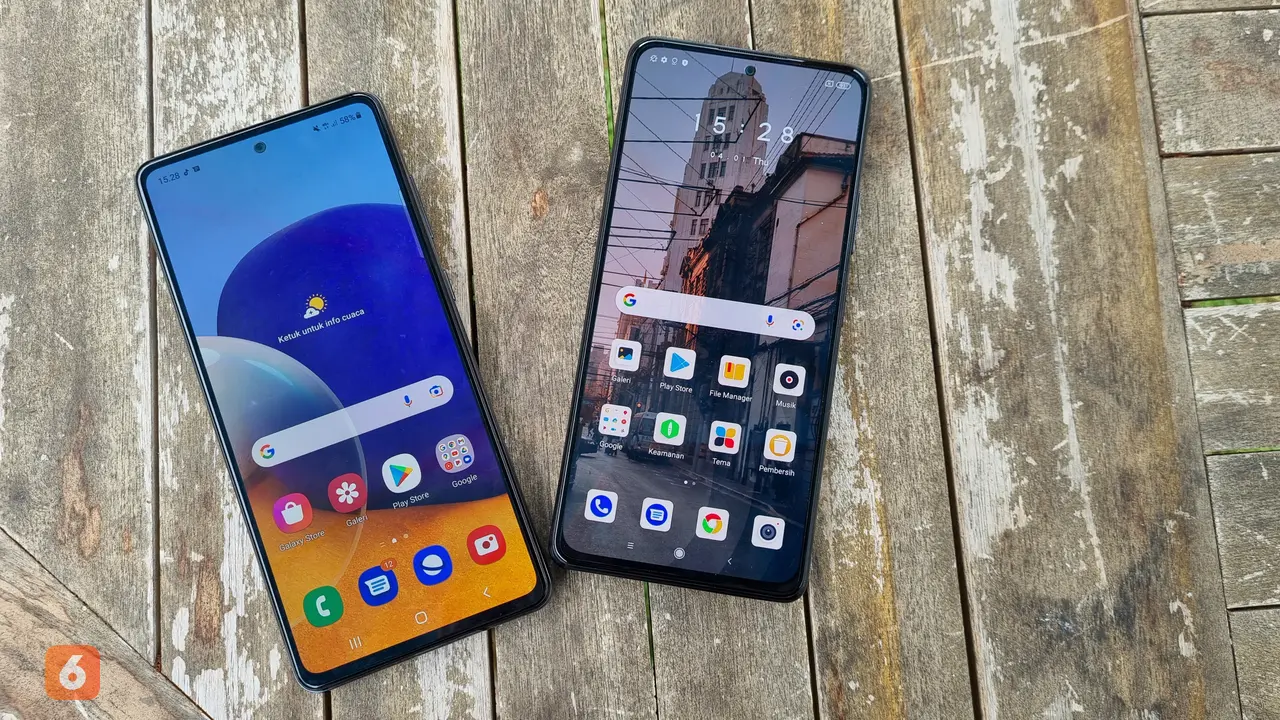 Samsung Galaxy A72 dan Redmi Note 10 Pro