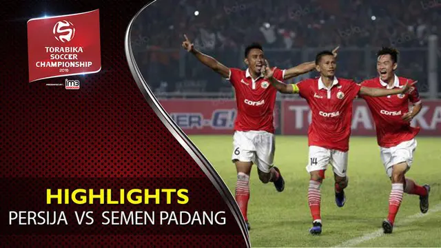 Video highlights Torabika Soccer Championship 2016 antara Persija Jakarta melawan Semen Padang yang berakhir dengan skor 1-0  di Stadion Gelora Bung Karno, Jakarta pada hari Minggu (8/5/2016).