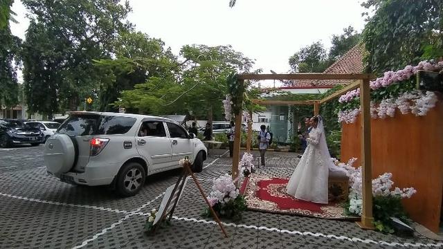Unik Resepsi Pernikahan Drive Thru Di Hotel Cirebon Regional Liputan6 Com