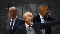 Stefano Pioli, Luciano Spalletti dan Maurizio Sarri. (Bola.com/Dody Iryawan)
