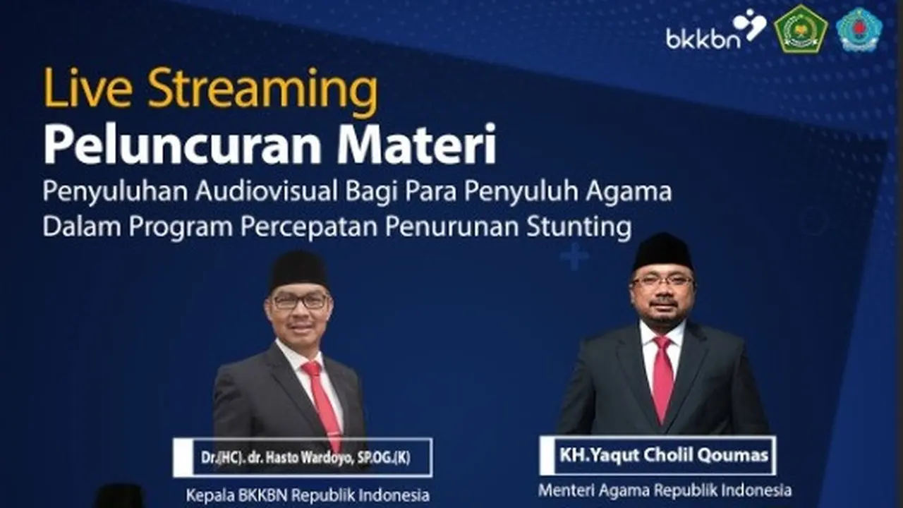 Percepat Penurunan Stunting, BKKBN Luncurkan Materi Penyuluhan Audiovisual Bagi Para Penyuluh Agama